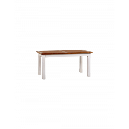 Vidiecky stôl z masívu bielo hnedý 160x90cm